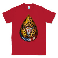 Red american sunflower bullskull teardrop earrings Classic Tee - Jasminsmagicworld