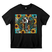 Black western blessed sunflower's Heavy Core Tee - RanaPortraitStore