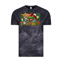 Cloud Black Christmas Teacher Vintage Tee - FaDigitalArtStudio