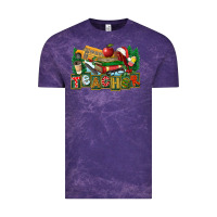 Cloud Purple Christmas Teacher Vintage Tee - FaDigitalArtStudio