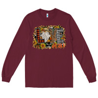 Burgundy Love Fall Long Sleeve Tee - CowhideDigitalArt