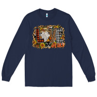 Navy Love Fall Long Sleeve Tee - CowhideDigitalArt