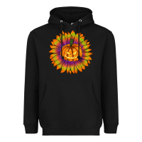 Black Halloween Sunflower Heavyweight Hoodie - RanaPortraitStore