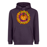 Plum Halloween Sunflower Heavyweight Hoodie - RanaPortraitStore