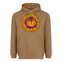 Toasted Coconut Halloween Sunflower Heavyweight Hoodie - RanaPortraitStore