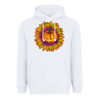 White Halloween Sunflower Heavyweight Hoodie - RanaPortraitStore