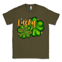 Army Green St. Patrick's Lucky and shamrock Classic Tee - OliviaCreatesArt