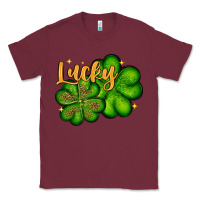 Burgundy St. Patrick's Lucky and shamrock Classic Tee - OliviaCreatesArt