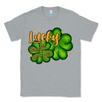 Heather Grey St. Patrick's Lucky and shamrock Classic Tee - OliviaCreatesArt