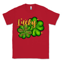 Red St. Patrick's Lucky and shamrock Classic Tee - OliviaCreatesArt