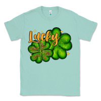 Seafoam St. Patrick's Lucky and shamrock Classic Tee - OliviaCreatesArt