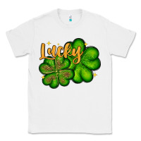 White St. Patrick's Lucky and shamrock Classic Tee - OliviaCreatesArt