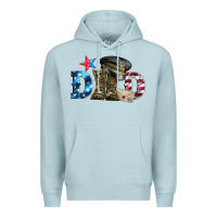 Blue Mist dad military boots and hat Premium Hoodie - Artiststas