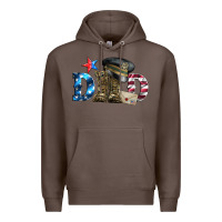 Coffee dad military boots and hat Premium Hoodie - Artiststas