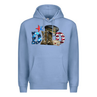 Colony Blue dad military boots and hat Premium Hoodie - Artiststas