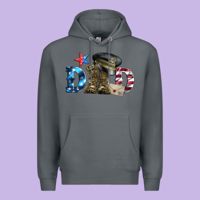 Dad Military Boots And Hat Premium Hoodie Designed By Artiststas