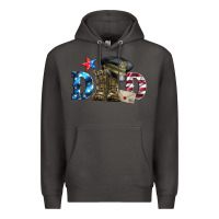 Smoke dad military boots and hat Premium Hoodie - Artiststas