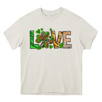 Cream St. Patrick's Love luck with clover Heavy Core Tee - HowdyJamesFarm