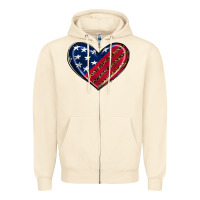 Sandshell leopard with american flag Zipper Hoodie - RanaPortraitStore