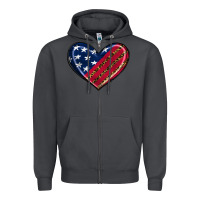 Smoke leopard with american flag Zipper Hoodie - RanaPortraitStore