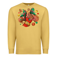 Antique Gold Christmas black girl sneakers Premium Sweatshirt - RanaPortraitStore