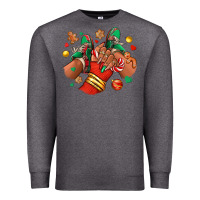 Charcoal Heather Christmas black girl sneakers Premium Sweatshirt - RanaPortraitStore