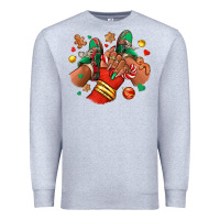 Heather Grey Christmas black girl sneakers Premium Sweatshirt - RanaPortraitStore