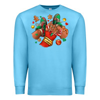 Ocean Blue Christmas black girl sneakers Premium Sweatshirt - RanaPortraitStore