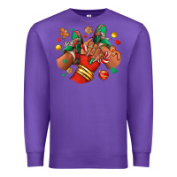Purple Christmas black girl sneakers Premium Sweatshirt - RanaPortraitStore