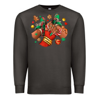Smoke Christmas black girl sneakers Premium Sweatshirt - RanaPortraitStore