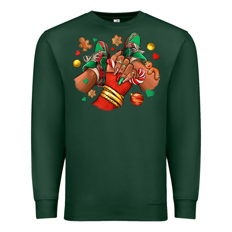 Christmas Black Girl Sneakers Premium Sweatshirt by RanaPortraitStore | Teevron