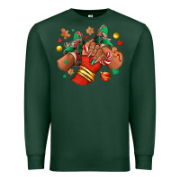 Sports Green Christmas black girl sneakers Premium Sweatshirt - RanaPortraitStore