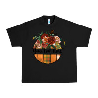 Black preview customize floral pumpkin Urban Heavy Tee - BundleAndBundleShop