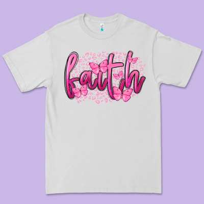 Faith Breast Cancer Premium Tee Designed By Fadigitalartstudio
