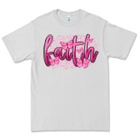 Dove Grey Faith Breast Cancer Premium Tee - FaDigitalArtStudio