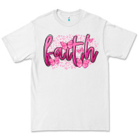 White Faith Breast Cancer Premium Tee - FaDigitalArtStudio