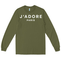 Army Green j adore paris Long Sleeve Tee - baoMotion