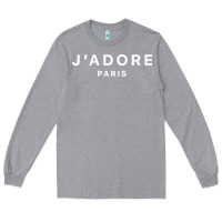 Heather Grey j adore paris Long Sleeve Tee - baoMotion