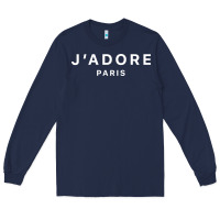 Navy j adore paris Long Sleeve Tee - baoMotion