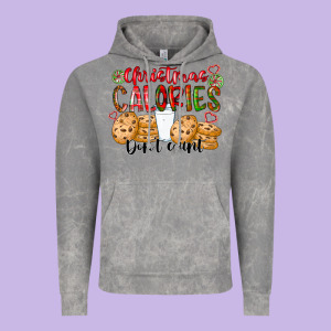 Christmas Calories Dont Count Vintage Hoodie Designed By Cowhidedigitalart
