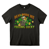 Asphalt Dead inside but feeling lucky St. Patrick's Day Heavy Core Tee - CowGirlArtShop