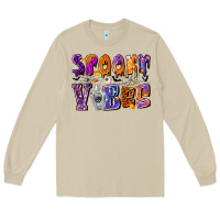 Mushroom Spooky Vibes Long Sleeve Tee - CowhideDigitalArt
