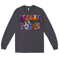 Smoke Spooky Vibes Long Sleeve Tee - CowhideDigitalArt