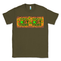 Army Green Western St. Patrick's Day One Lucky Teacher Classic Tee - Artiststas