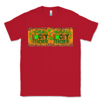 Red Western St. Patrick's Day One Lucky Teacher Classic Tee - Artiststas