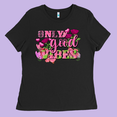 Valentine's Day Only Good Vibes Ladies Tee Designed By Fadigitalartstudio