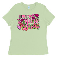Matcha Valentine's Day Only Good Vibes Ladies Tee - FaDigitalArtStudio
