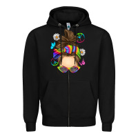 Black messy bun tie dye Zipper Hoodie - RanaPortraitStore
