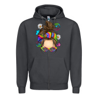 Smoke messy bun tie dye Zipper Hoodie - RanaPortraitStore