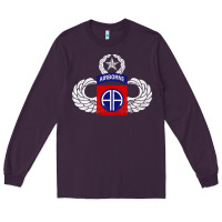 82nd Airborne Div Parachutist Wings And Patch - Distressed Long Sleeve Tee | Teevron
